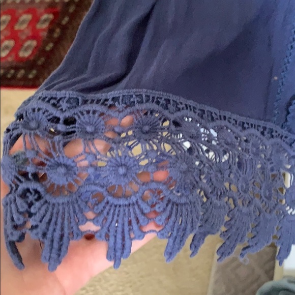 Blue Lace Blouse - Picture 3 of 3
